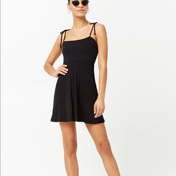 F21 black skater dress - Picture 13 of 14